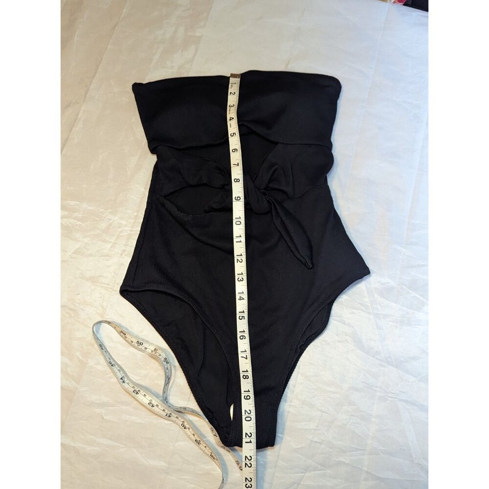 Aerie Women's Size Medium Black Ribbed NWT One Piece Full Coverage Swimsuit - Picture 12 of 15